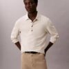 Camisola polo descontraída em jacquard Camisola polo descontraída em jacquard