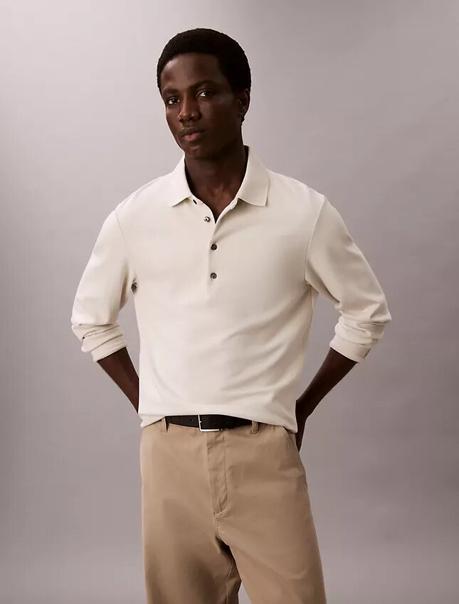 Camisola polo descontraída em jacquard Camisola polo descontraída em jacquard