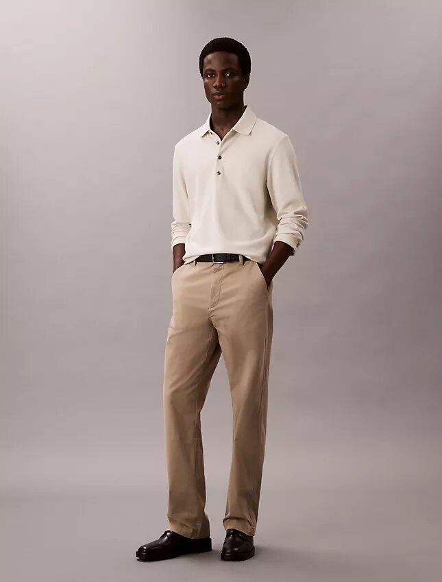 Camisola polo descontraída em jacquard Camisola polo descontraída em jacquard