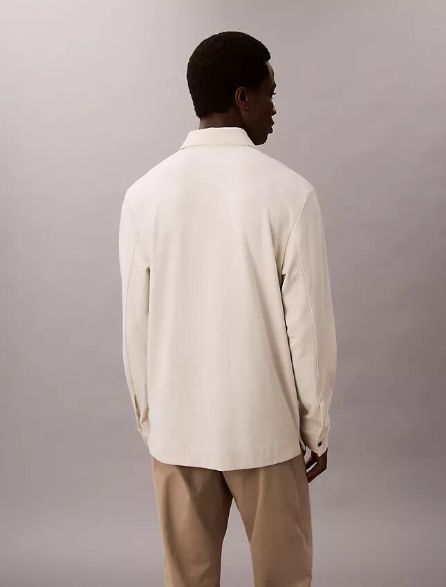 Camisola polo descontraída em jacquard Camisola polo descontraída em jacquard