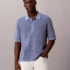 Camisola Polo em Algodão Waffle