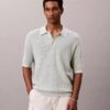 Camisola Polo em Algodão Waffle