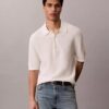 Camisola Polo em Algodão Waffle Camisola Polo em Algodão Waffle