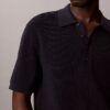 Camisola Polo em Algodão Waffle