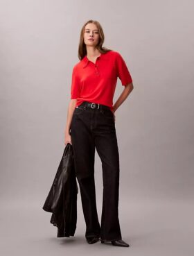 Camisola Polo em Lã Merino