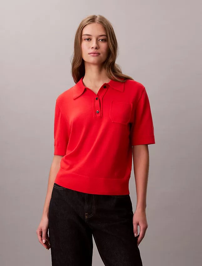 Camisola Polo em Lã Merino Camisola Polo em Lã Merino