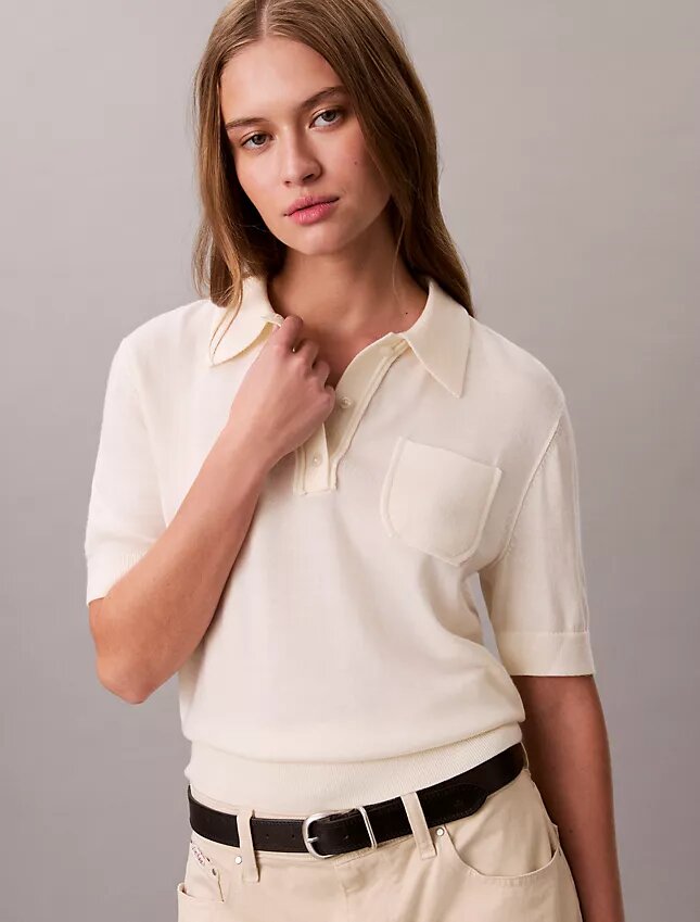 Camisola Polo em Lã Merino Camisola Polo em Lã Merino