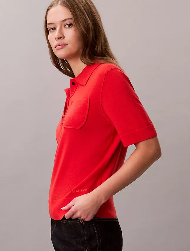 Camisola Polo em Lã Merino Camisola Polo em Lã Merino