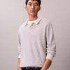 Camisola polo em malha waffle de algodão suave Camisola polo em malha waffle de algodão suave