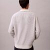 Camisola polo em malha waffle de algodão suave Camisola polo em malha waffle de algodão suave