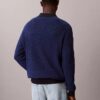 Camisola polo em malha waffle de algodão suave Camisola polo em malha waffle de algodão suave