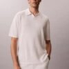 Camisola Polo em Mistura de Linho Camisola Polo em Mistura de Linho