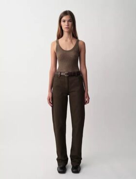 Camisola sem mangas com canelado Ella