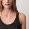 Camisola sem mangas com canelado Ella Camisola sem mangas com canelado Ella