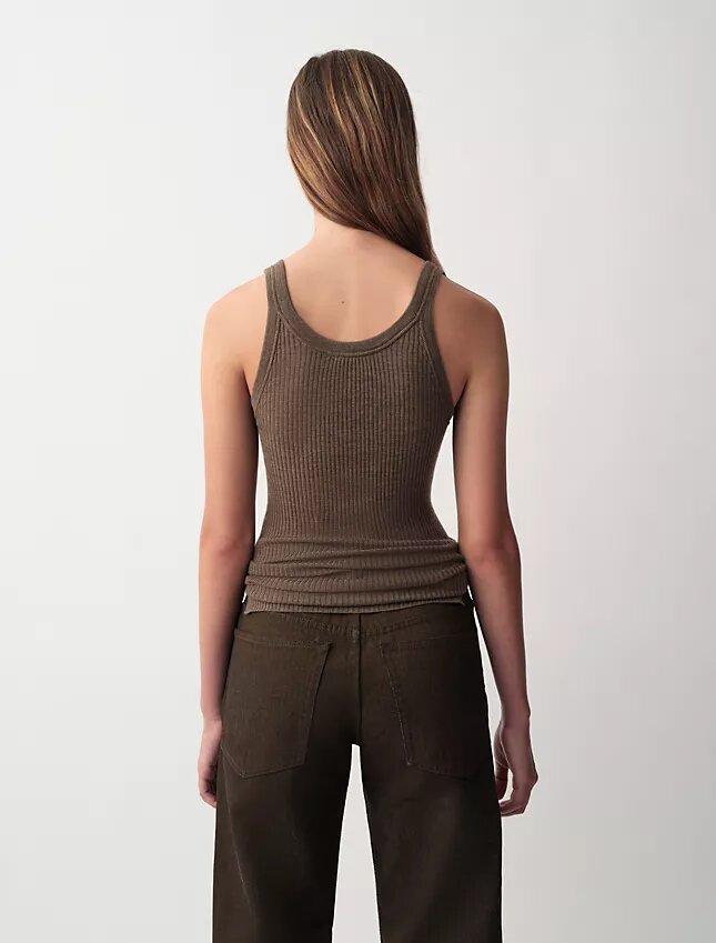 Camisola sem mangas com canelado Ella Camisola sem mangas com canelado Ella