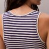 Camisola sem mangas com canelado em algodão Camisola sem mangas com canelado em algodão