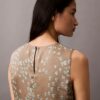 Camisola sem mangas com estampado em cetim Camisola sem mangas com estampado em cetim