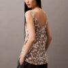 Camisola sem mangas com estampado fluido Camisola sem mangas com estampado fluido