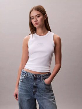 Camisola sem mangas com logótipo gráfico