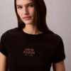 Camisola sem mangas com logótipo gráfico e canelado Camisola sem mangas com logótipo gráfico e canelado