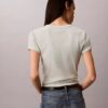 Camisola sem mangas com logótipo gráfico e canelado Camisola sem mangas com logótipo gráfico e canelado