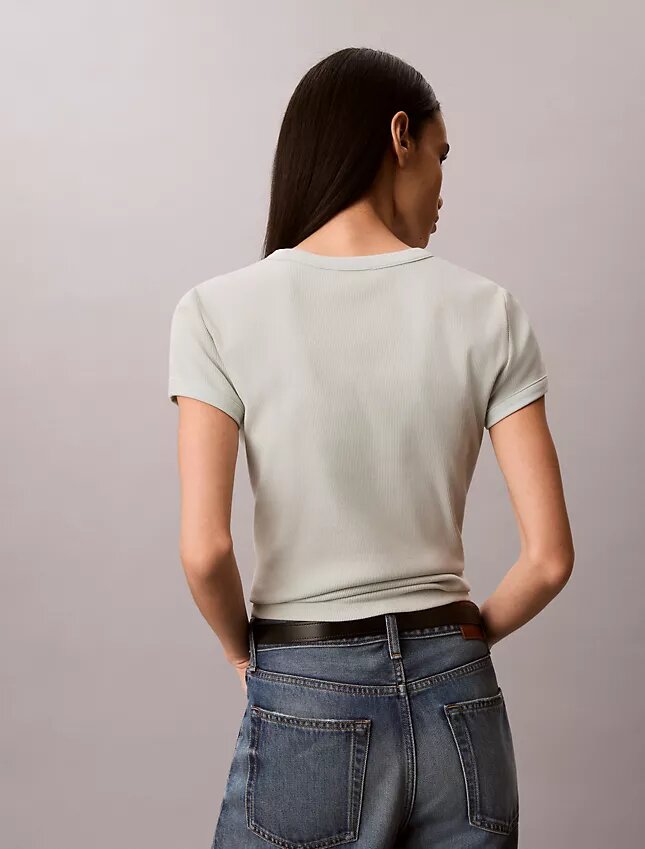 Camisola sem mangas com logótipo gráfico e canelado Camisola sem mangas com logótipo gráfico e canelado