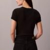 Camisola sem mangas com logótipo gráfico e canelado Camisola sem mangas com logótipo gráfico e canelado