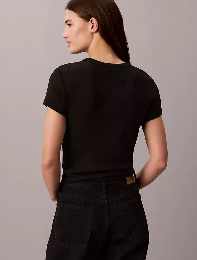 Camisola sem mangas com logótipo gráfico e canelado Camisola sem mangas com logótipo gráfico e canelado