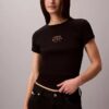 Camisola sem mangas com logótipo gráfico e canelado Camisola sem mangas com logótipo gráfico e canelado