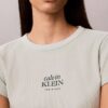 Camisola sem mangas com logótipo gráfico e canelado Camisola sem mangas com logótipo gráfico e canelado