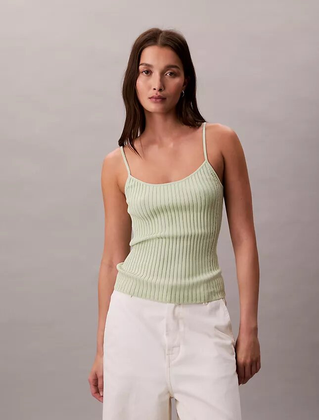 Camisola sem mangas com nervuras Liquid Shine Camisola sem mangas com nervuras Liquid Shine