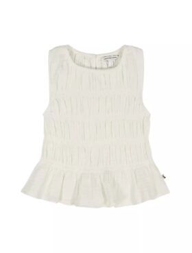 Camisola sem mangas com smock para meninas