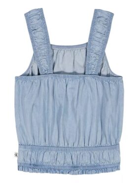 Camisola sem mangas com smock para meninas