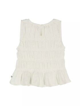 Camisola sem mangas com smock para meninas