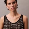 Camisola sem mangas com textura jacquard Camisola sem mangas com textura jacquard