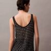 Camisola sem mangas com textura jacquard Camisola sem mangas com textura jacquard