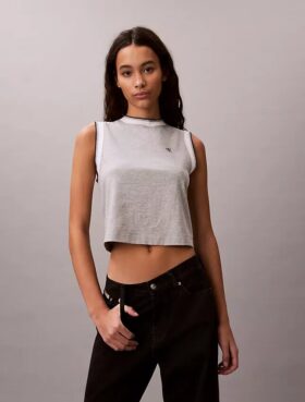 Camisola sem mangas curta com Monogram