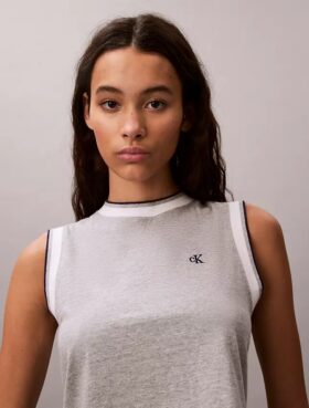 Camisola sem mangas curta com Monogram