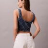 Camisola sem mangas curta com Monogram em Denim Camisola sem mangas curta com Monogram em Denim