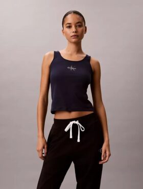 Camisola sem mangas de algodão elástico Cotton Stretch Camisola sem mangas de algodão elástico Cotton Stretch