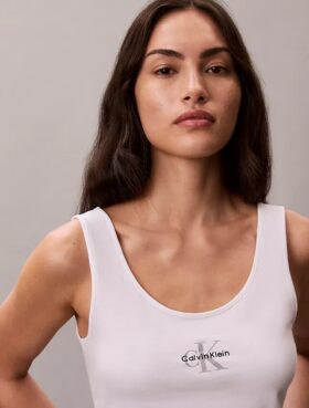 Camisola sem mangas de algodão elástico Cotton Stretch Camisola sem mangas de algodão elástico Cotton Stretch
