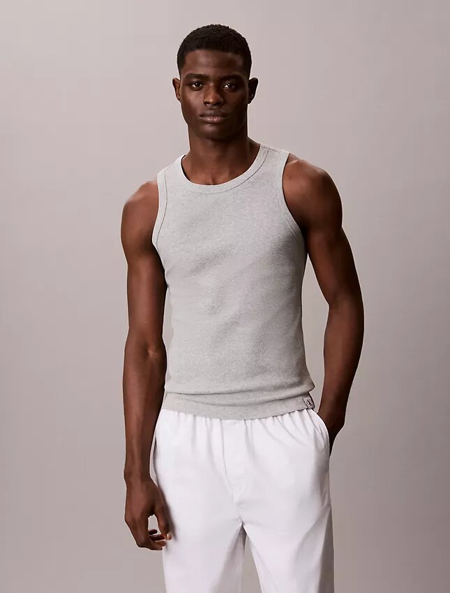 Camisola sem mangas de dormir em algodão elástico Cotton Stretch Camisola sem mangas de dormir em algodão elástico Cotton Stretch
