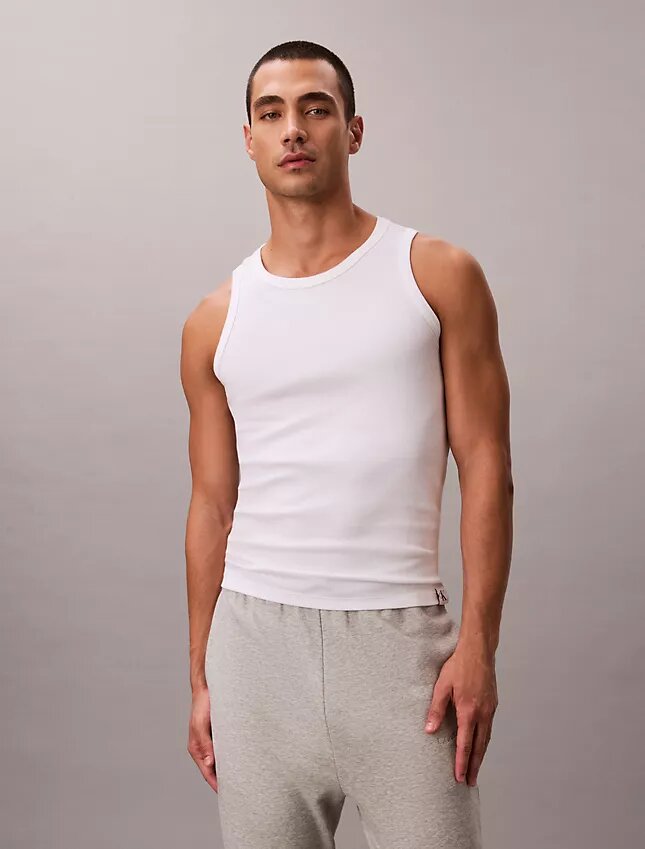 Camisola sem mangas de dormir em algodão elástico Cotton Stretch Camisola sem mangas de dormir em algodão elástico Cotton Stretch