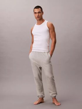 Camisola sem mangas de dormir em algodão elástico Cotton Stretch