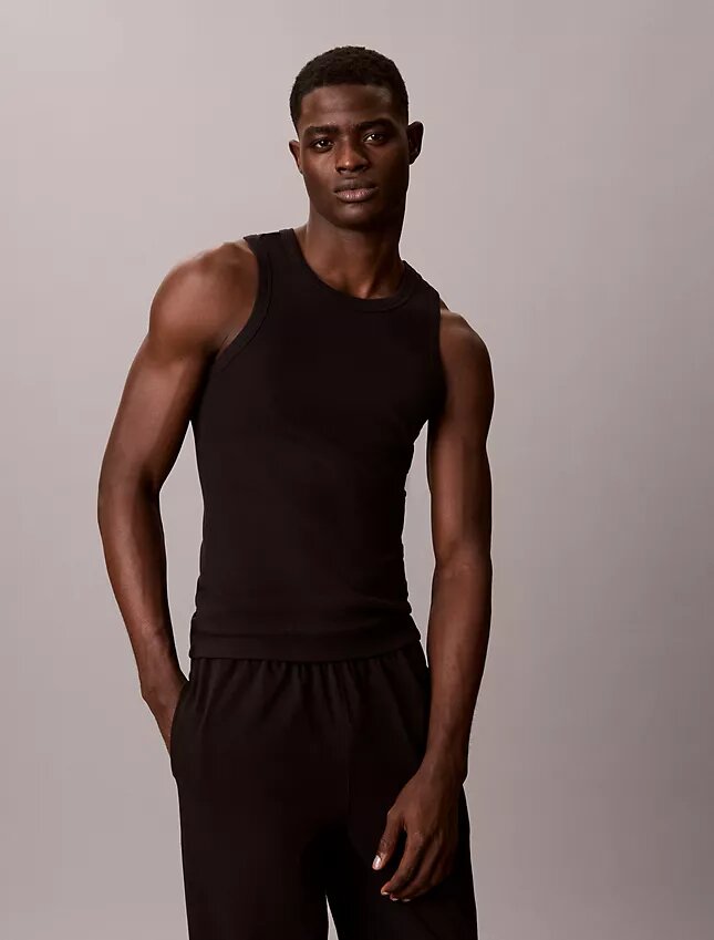 Camisola sem mangas de dormir em algodão elástico Cotton Stretch Camisola sem mangas de dormir em algodão elástico Cotton Stretch