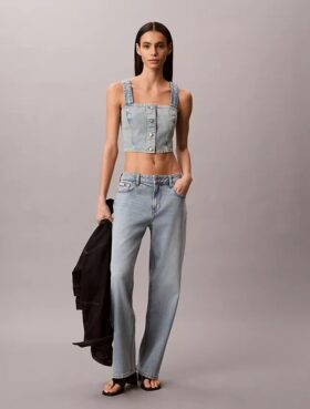 Camisola sem mangas em Denim