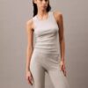 Camisola sem mangas em malha elástica de algodão Cotton Stretch Camisola sem mangas em malha elástica de algodão Cotton Stretch