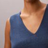Camisola sem mangas em mistura de linho Camisola sem mangas em mistura de linho
