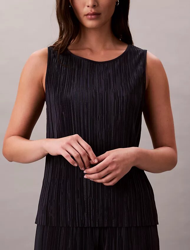 Camisola sem mangas plissada Camisola sem mangas plissada
