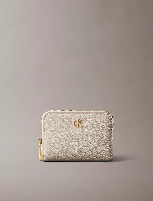Carteira com aba e fecho de correr minimalista com Monogram Carteira com aba e fecho de correr minimalista com Monogram